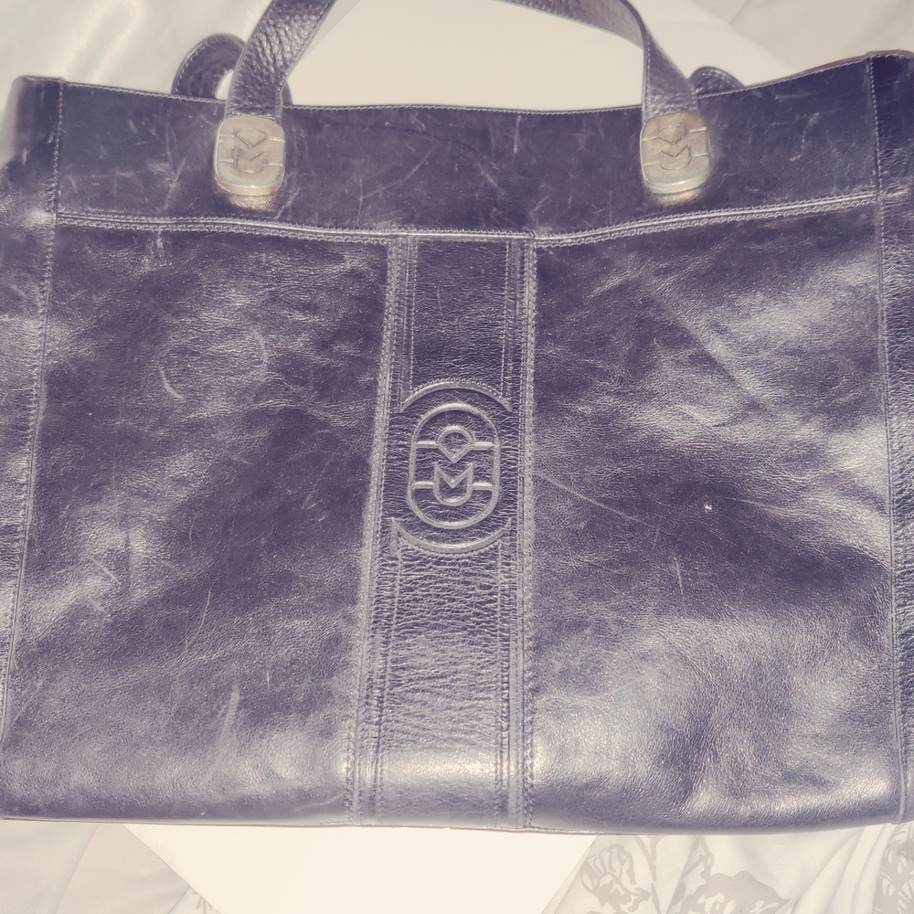 Marino Orlandi Black Leather Handbag